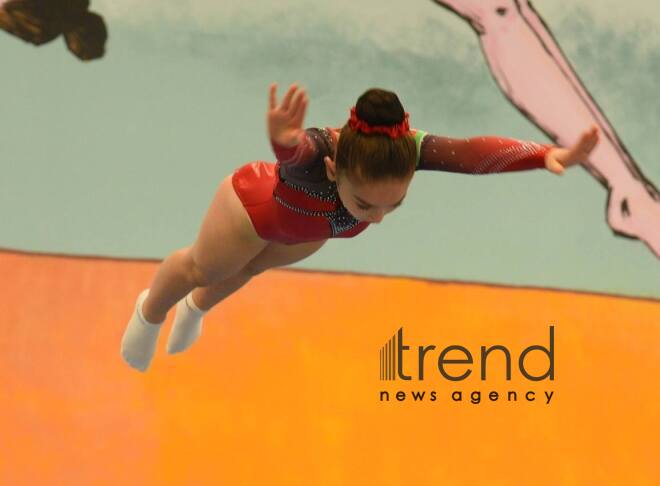 Milli Gimnastika Arenasında batut gimnastikası tamblinq üzrə ölkə çempionatı və Bakı birinciliyi start götürüb Azərbaycan Bakı 14 Fevral 2025      
